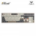 AULA F108 PRO V2 Vintage Pearl Multi Mode Mechanical Keyboard with Panda Switch 