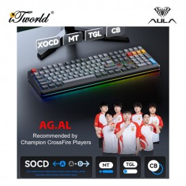 AULA F108 PRO V2 Gray Multi Mode Mechanical Keyboard with Seascape Switch
