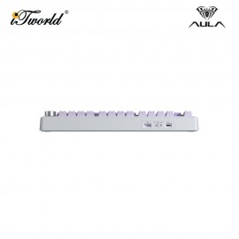 AULA F75 White Gradient Purple Multi Mode Mechanical Keyboard with Star Vector Switch 