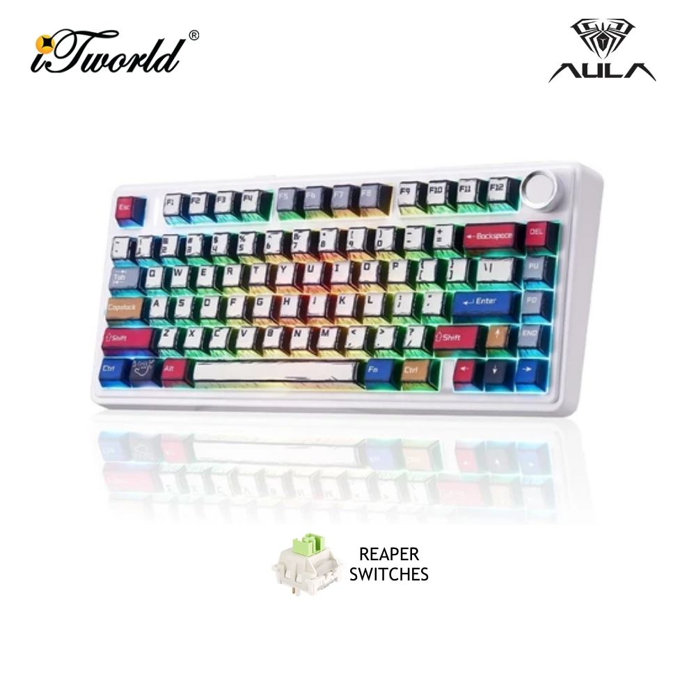 AULA F75 Comic Multi Mode Mechanical Gaming Keyboard with Reaper Switch