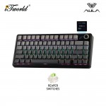 AULA F75MAX Gradient Grey Multi Mode Mechanical Keyboard with Reaper Switch 
