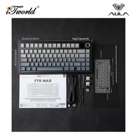 AULA F75MAX Gradient Grey Multi Mode Mechanical Keyboard with Reaper Switch 