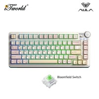 AULA AU75 Multi Mode Mechanical Keyboard with Bloomfield Switch (AU75-Cold Brew Milk Tea)