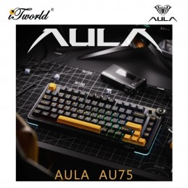 AULA F75 Thunder Black Multi Mode Mechanical Keyboard with Reaper Switch