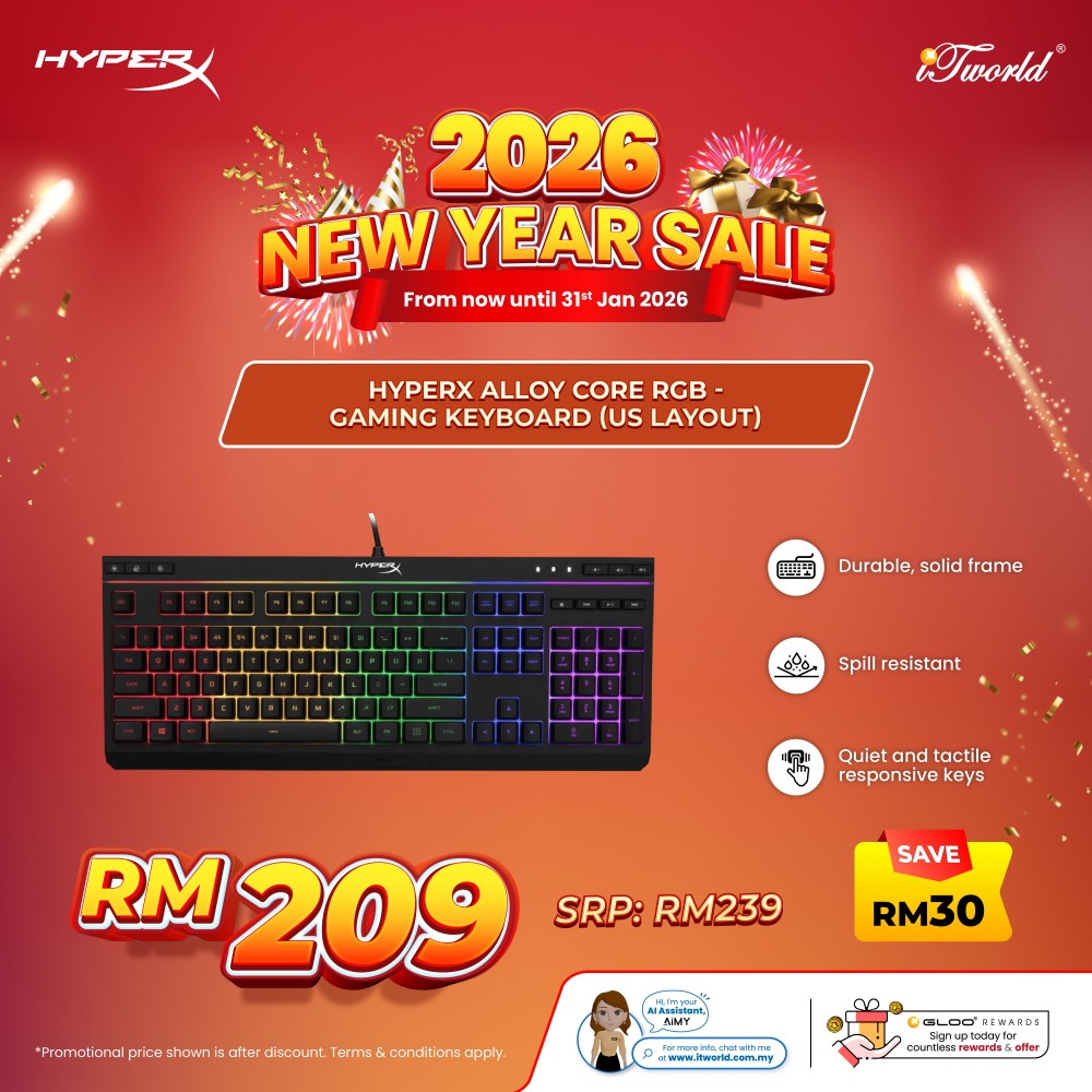 HyperX Alloy Core RGB-Gaming Keyboard US Layout HX-KB5ME2-US-US-4P4F5AA#ABA