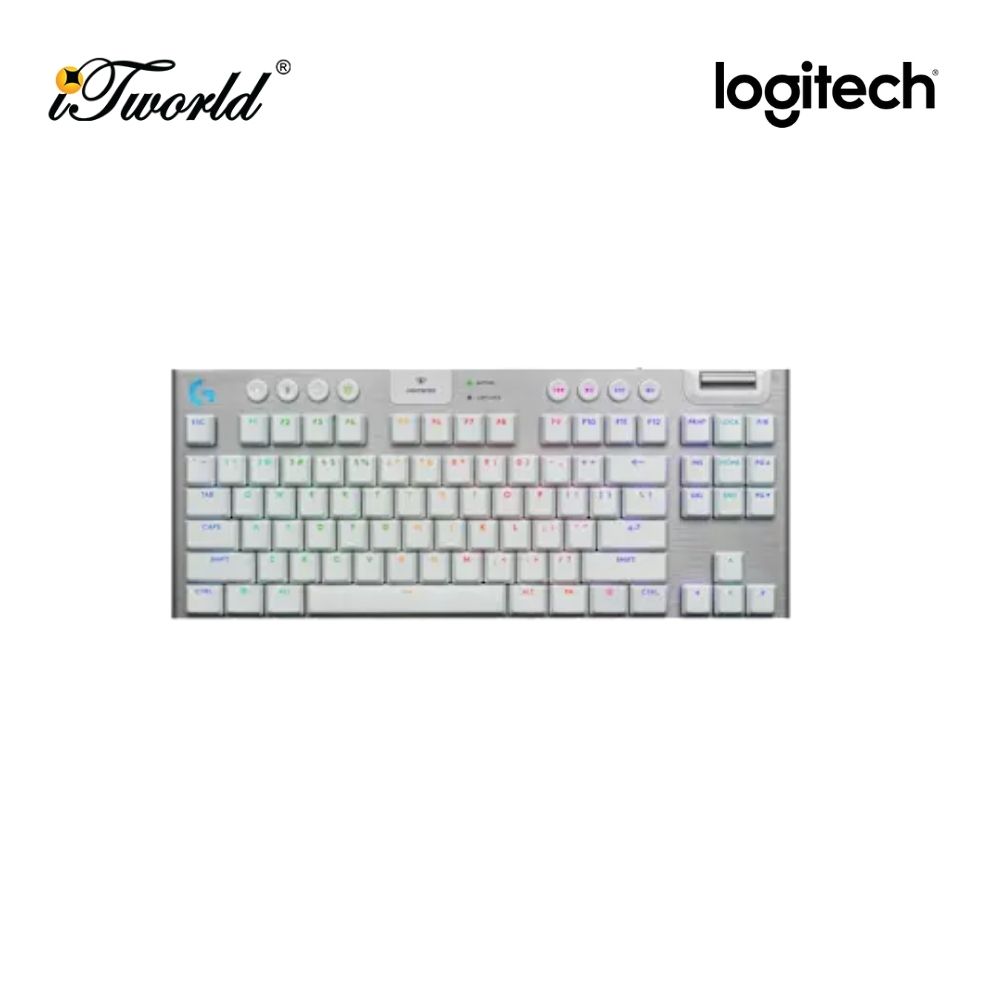 Logitech G915 X LIGHTSPEED TKL Wireless Low-Profile Gaming Keyboard - Tactile | White