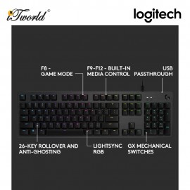 Logitech G512 CARBON RGB MECHANICAL GAMING KEYBOARD - CLICKY 920-008949