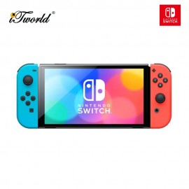 Nintendo Switch - OLED Model with Neon Red & Neon Blue Joy-Con
