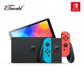 Nintendo Switch - OLED Model with Neon Red & Neon Blue Joy-Con