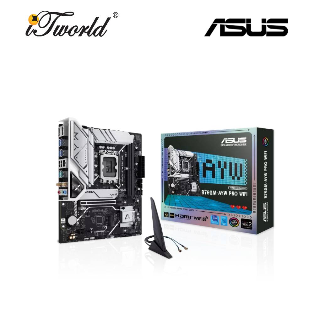 Asus B760M-AYW Pro Wifi LGA1700 MATX Motherboard 90MB1K80-M0UAY0