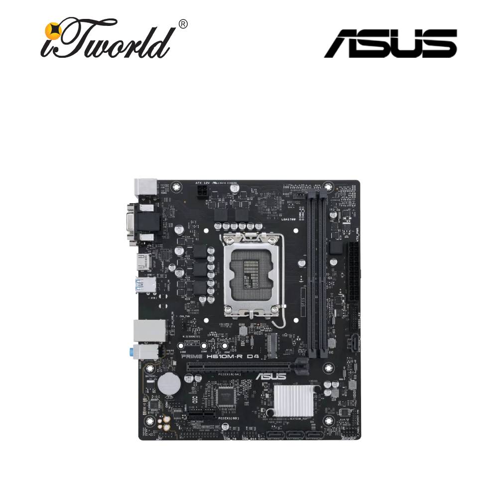 Asus Prime H610M-R D4 LGA 1700 DDR4 micro-ATX Motherboard 90MB1B40-M2UAY0