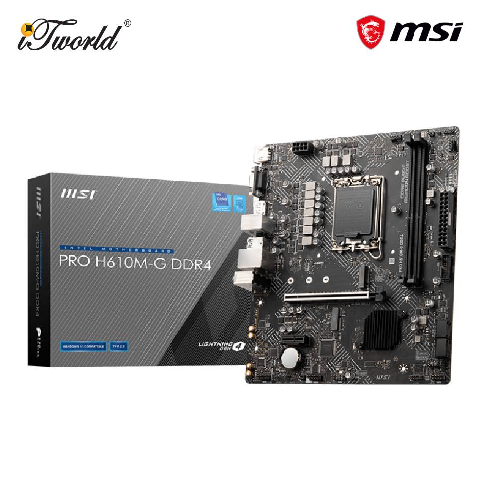MSI Pro H610M-G WIFI DDR4 Motherboard - 911-7D46-079