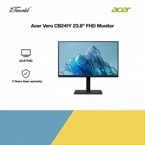 [Pre-order] Acer Vero CB241Y 23.8" FHD (1920 x 1080) Monitor (UM.QB1SM.002) [ETA:3-5 working days]