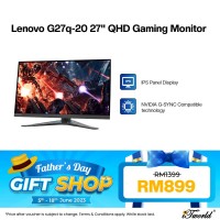 [Ready stock] Lenovo G27q-20 27" QHD Gaming Monitor (66C3GAC1MY)