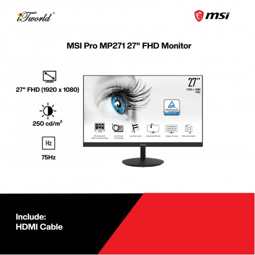 [Ready stock] MSI PRO MP271 27"FHD Monitor