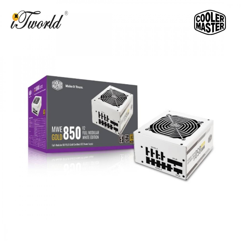 Cooler Master MWE Gold 850W V2 80Plus Gold Full Modular PSU- White 