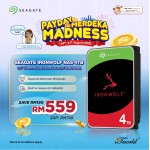 IronWolf NAS 4TB 3.5" 5400RPM SATA Hard Drive (ST4000VN006)