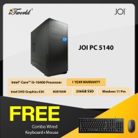 JOI PC 5140 (i5-10400/8GB RAM/256GB SSD/W11Pro/Kbd/Mou) Free Combo Wired USB Keyboard+Mouse
