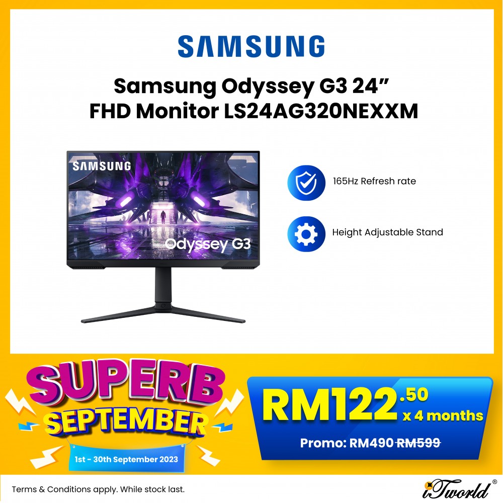 Samsung Odyssey G3 24” FHD Monitor LS24AG320NEXXM