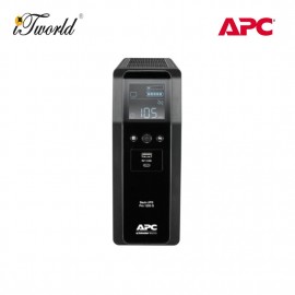 APC Back UPS Pro BR 1200VA, Sinewave, 8 Outlets, AVR, LCD Interface BR1200SI - Black