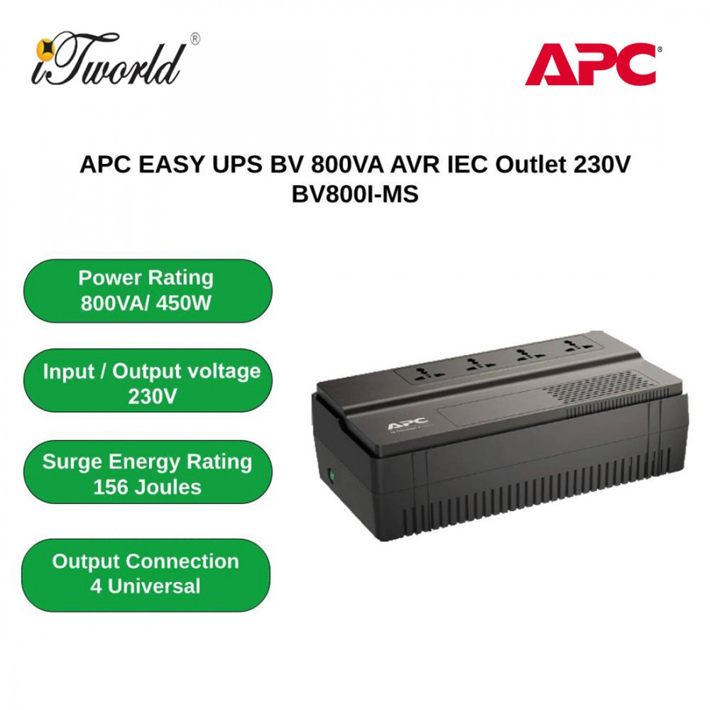 APC EASY UPS BV 800VA AVR IEC Outlet 230V BV800I-MS