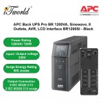 APC Back UPS Pro BR 1200VA, Sinewave, 8 Outlets, AVR, LCD Interface BR1200SI - Black