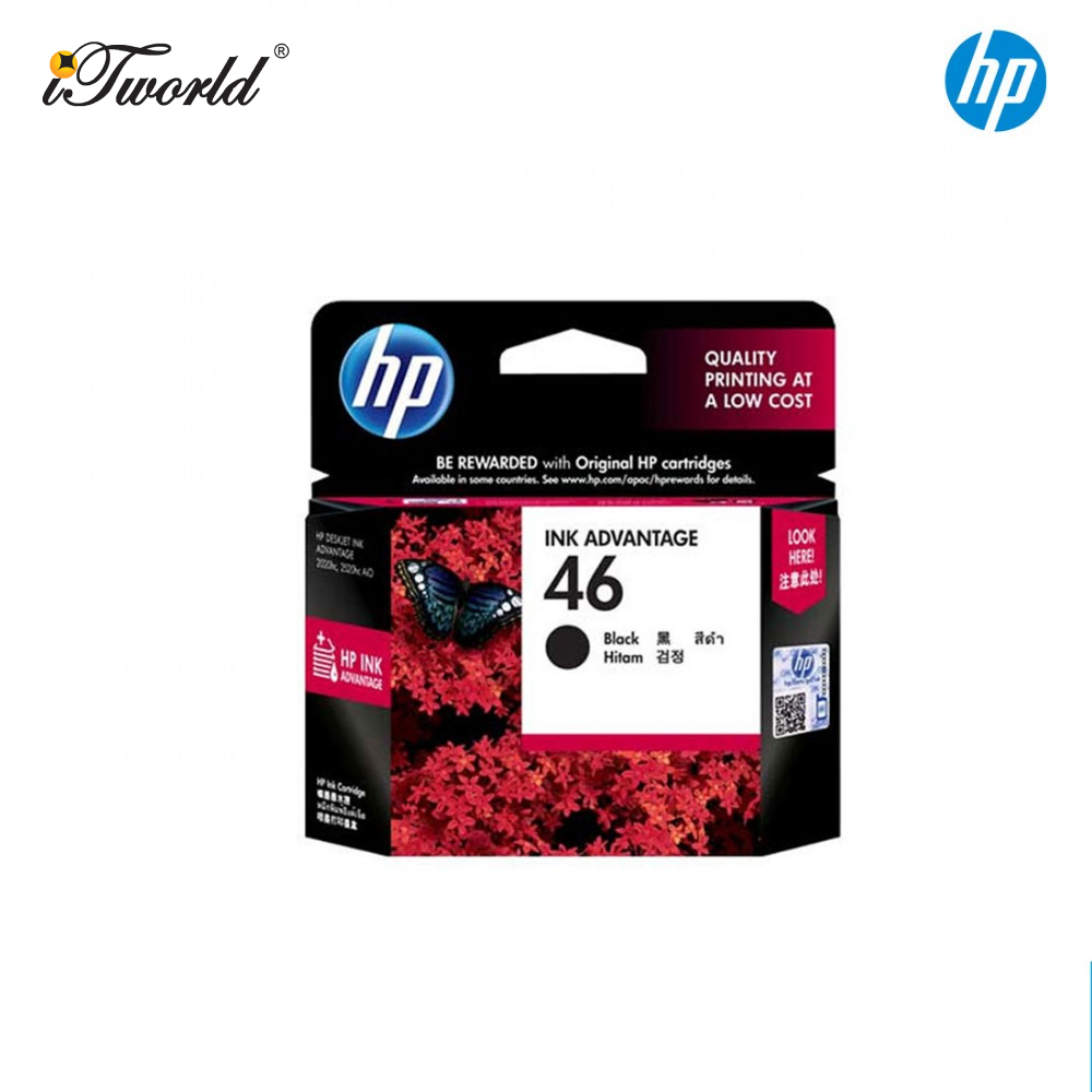 HP 46 Black Original Ink Advantage Cartridge CZ637AA