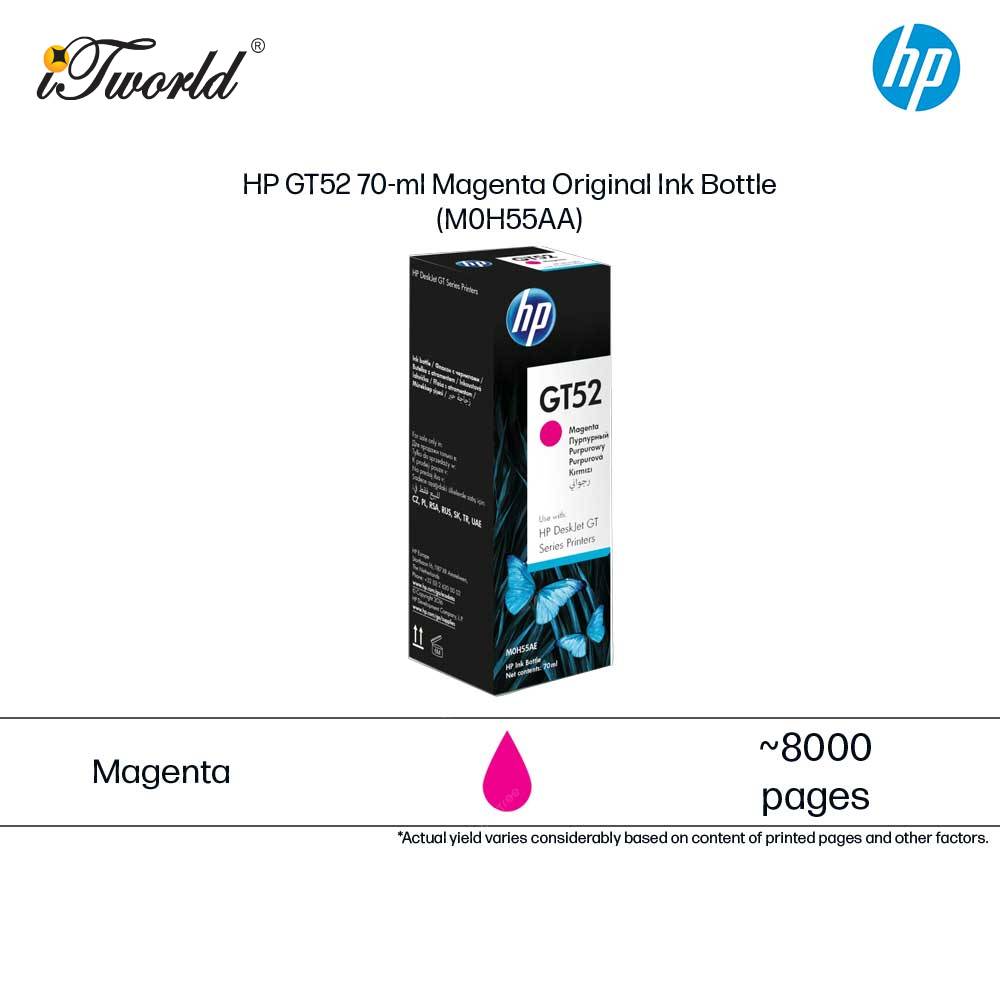 HP GT52 Magenta Original Ink Bottle M0H55AA