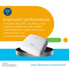 Cisco Business 140AC Wi-Fi Access Point (802.11ac, 2x2, 1 GbE Port, Ceiling Mount, Limited Lifetime Protection) - CBW140AC-K [Use GLOOCISCOAP to get RM40 off]