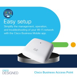 Cisco Business 140AC Wi-Fi Access Point (802.11ac, 2x2, 1 GbE Port, Ceiling Mount, Limited Lifetime Protection) - CBW140AC-K [Use GLOOCISCOAP to get RM40 off]