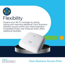 Cisco Business 140AC Wi-Fi Access Point (802.11ac, 2x2, 1 GbE Port, Ceiling Mount, Limited Lifetime Protection) - CBW140AC-K [Use GLOOCISCOAP to get RM40 off]