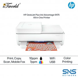 HP DeskJet Plus Ink Advantage 6475 All in One Printer (Print/Copy/Scan/Send Mobile Fax/Wireless/682 ink) (5SD78B)