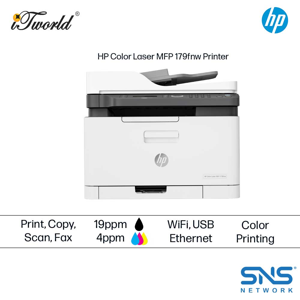 HP Color Laser MFP 179fnw Laser All-In-One Printer (4ZB97A)