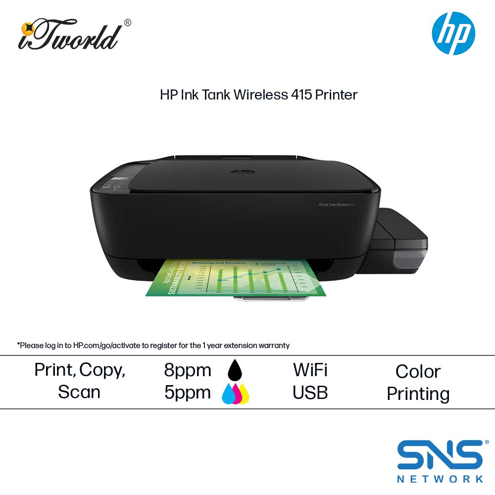 HP Ink Tank Wireless 415 AIO Printer (Z4B53A)