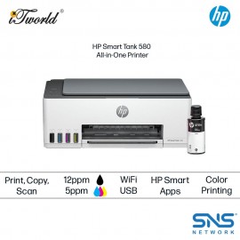 HP Smart Tank 580 All-in-One Printer bundle with 1 bottle GT53XL black ink (Print | Scan | Copy | Wireless | Compatible with both Mac & Window)