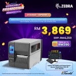 ZEBRA ZT231 4-inch Industrial Thermal Transfer Printer 203 dpi with 4.3-inch Color Touch Display, UK/AU/JP/EU Cords, USB, Ethernet, BTLE (ZT23142-T0P000FZ)
