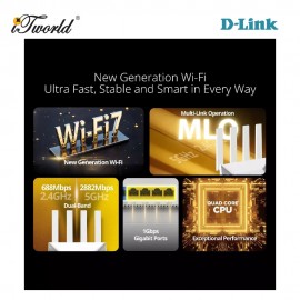 D-Link BE3600 Mesh Wi-Fi 7 Router DIR-BE3602