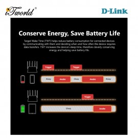 D-LINK AX3000 Wi-Fi 6 Router with 5 x Antenna DIR-X3000Z Blk