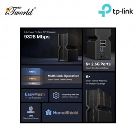TP-Link Archer BE550 BE9300 Tri-Band Wi-Fi 7 Router