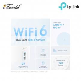 TP-Link Deco X10 (2-Pack) AX1500 Whole Home Mesh Wi-Fi 6 System