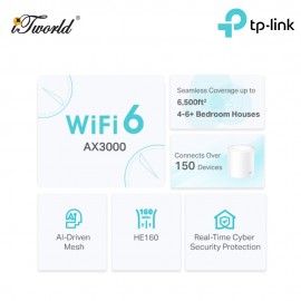 TP-Link Deco X50 (3-pack) AX3000 Whole Home Mesh Wi-Fi 6 System