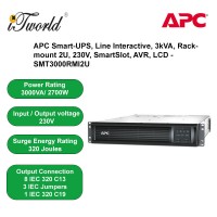 APC Smart-UPS 3000VA LCD RM 2U 230V SMT3000RMI2U- Black