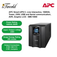 APC Smart-UPS C 1000VA LCD 230V - TOWER SMC1000I - Black