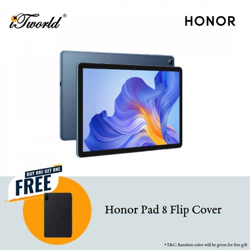 Honor Pad X8 4+64GB LTE Tablet - Blue [FREE Honor Pad 8 Flip Cover]