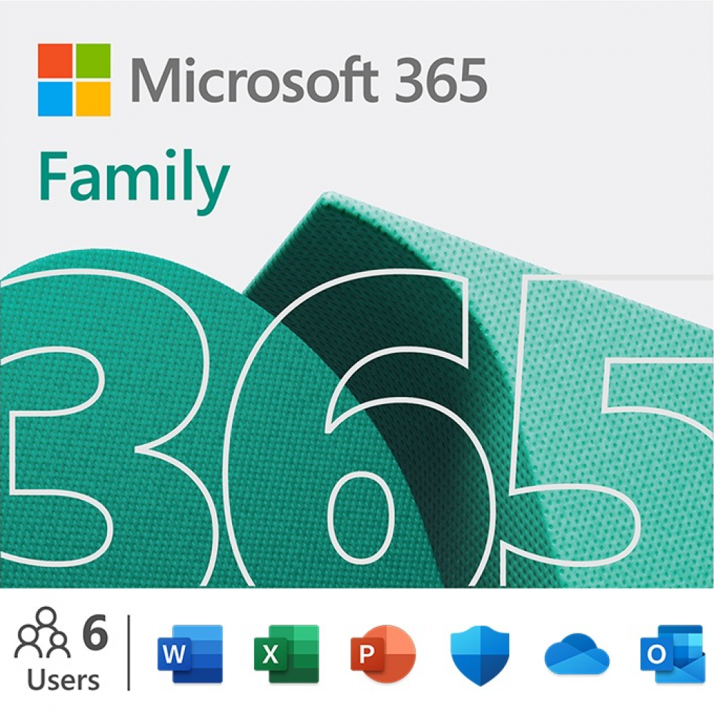 Microsoft 365 Family 2021 15 Months- ESD [Previously Known as Office 365 Home] 6GQ-01403