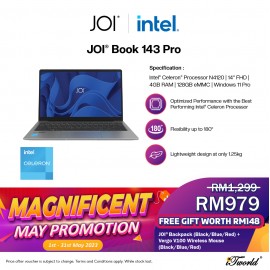 JOI Book 143 Pro (N4120,4GB,128GB eMMC,Integrated,14”,W11Pro) + Backpack